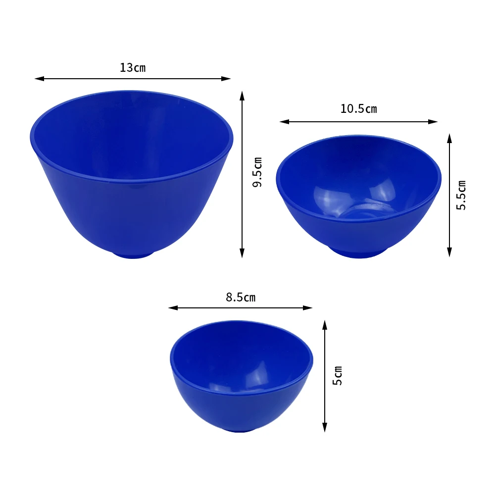 3pcs Dental Lab Nonstick Mixing Bowl Silicone High Elasticity Nonstick Impression Alginate Flexible Rubber Oral Tools