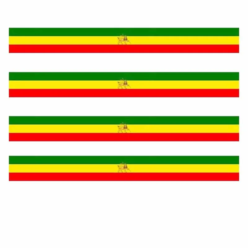 4X Personality High Quality Car Sticker Ethiopia Rasta Helmet Accessories Waterproof Cover Scratches Sunscreen Vinyl Decal