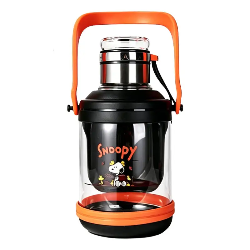 Snoopy High Borosilicate Glass Tea Separation Cup Large Capacity Heat Insulated Outdoor Water Bottle Wholesale Bulk Supply