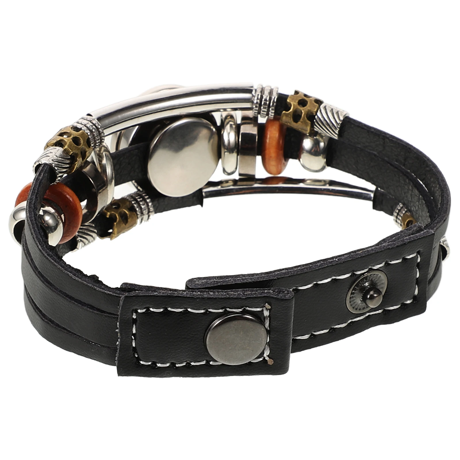 

Football Team Fan Bracelet Sports Charm Men Punk Retro Wristband Handmade Gift Coffee Color Multi Layer Design
