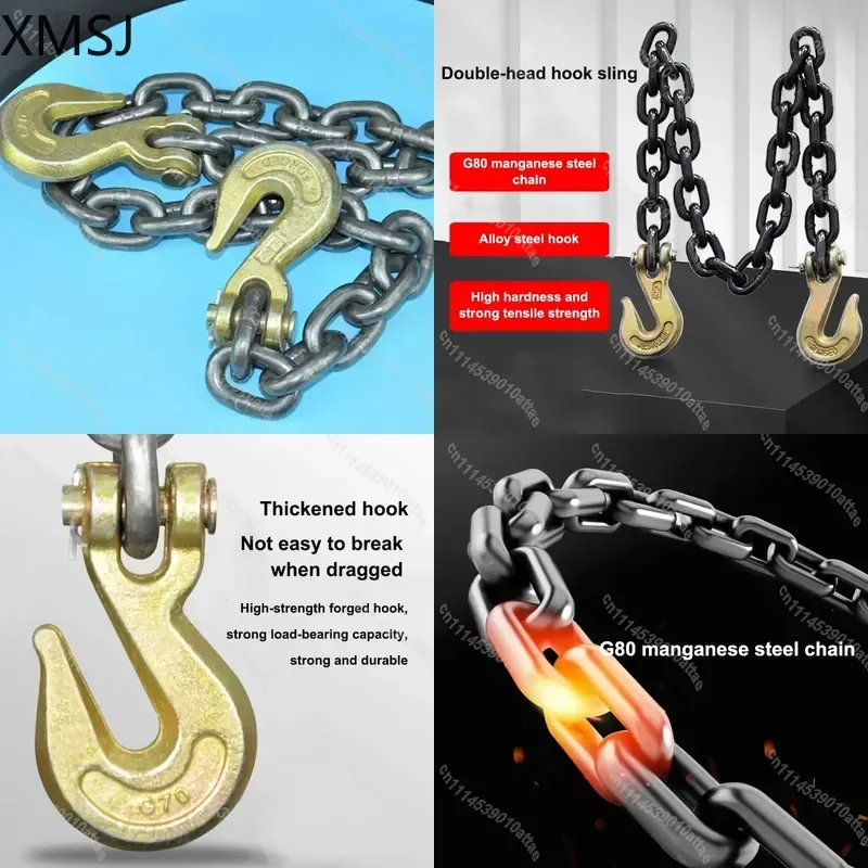 G80 Steel Tow Chain 1/2 Inch Galvanized Heavy Duty Welded Transport Chain For Truck Trailer Recovery