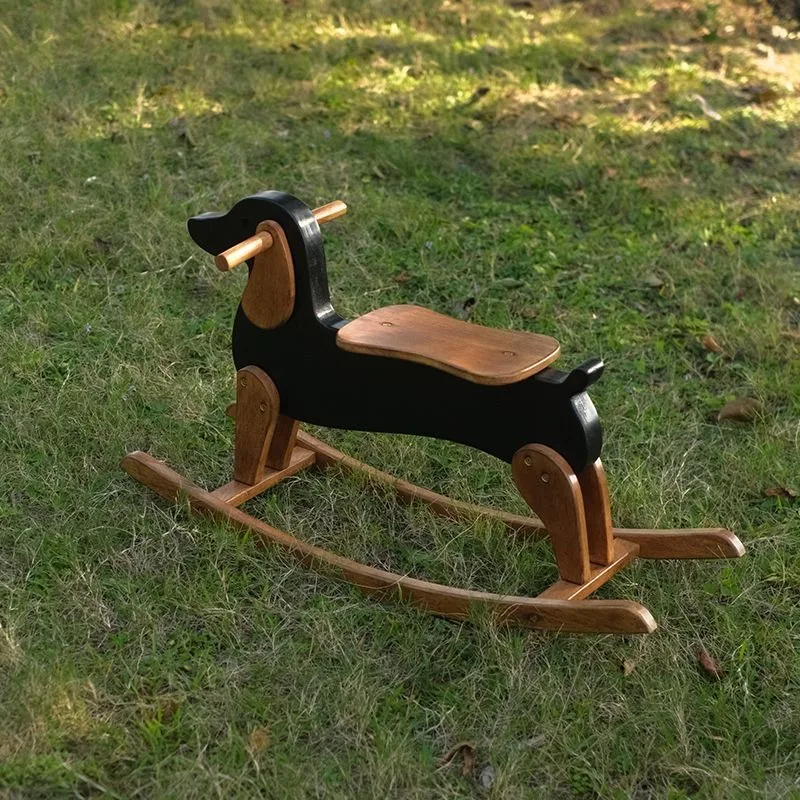 

Solid Wood Rocking Chair, Compact Nordic Rocker for Adults & Kids, Cozy Living Room Accent Patio Furniture Outdoor Chair