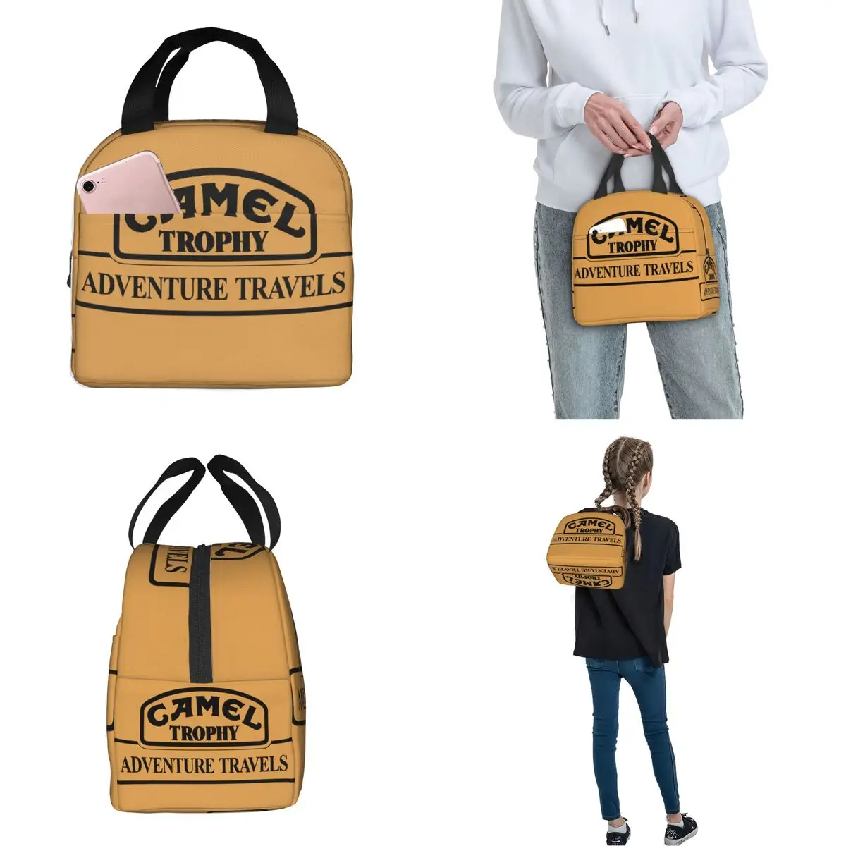 Camel Trophy Racing Insulated Lunch Bags Thermal Bag Reusable High Capacity Tote Lunch Box Food Storage Bags Beach Picnic