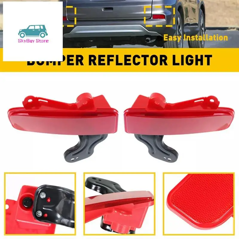 

1 Pair Rear Bumper Reflector Lamp Cover Baffle Rear Bumper Reflector 33505-T1W-A01 33555-T1W-A01 For Honda CRV 2015-2016