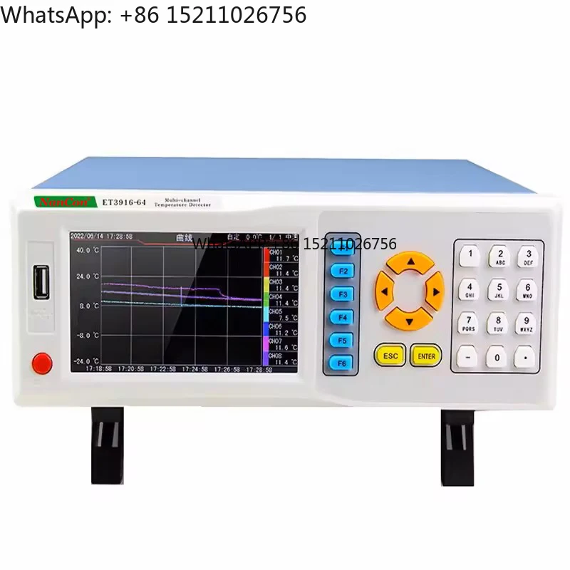 8-Channel ET3916 Touch Screen Data Logger 8GB Storage USB Port High Accuracy IP67 Protection 1 Year Warranty-Multi-Channel