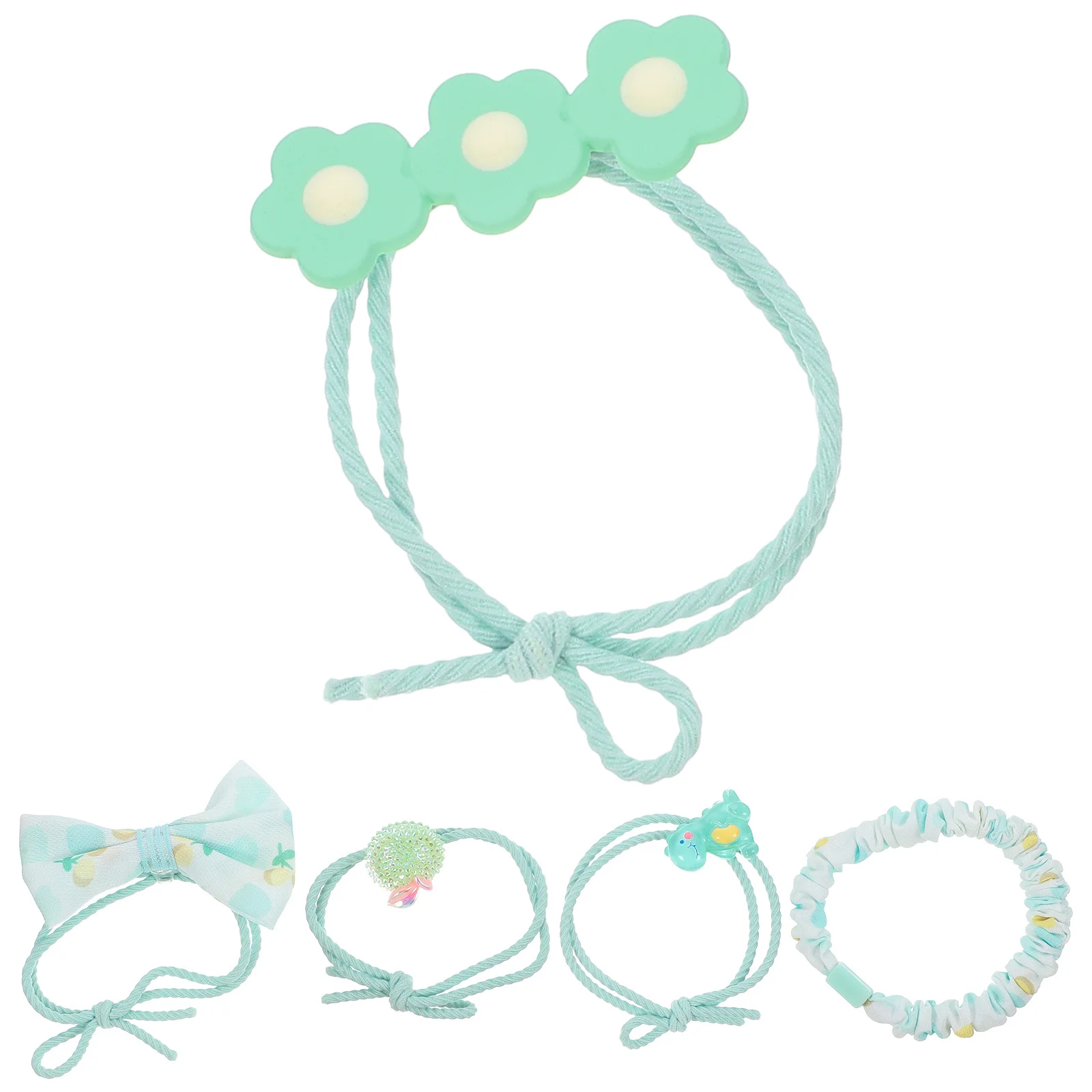 

5pcs Cute Butterfly Shape Ties Elastic For Toddler Women Fabric Ponytail Holders Hair Accessories Hair Scrunchies