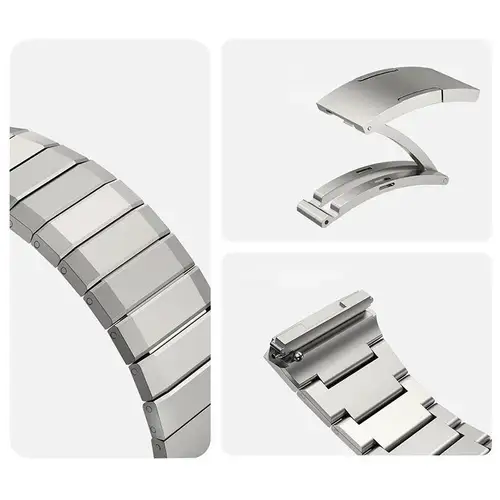 Imagen 2 del producto Correa de Metal de lujo Original sin huecos para Huawei Watch GT 6 Pro pulsera de acero inoxidable para Huawei Watch GT5 Pro reloj especializado