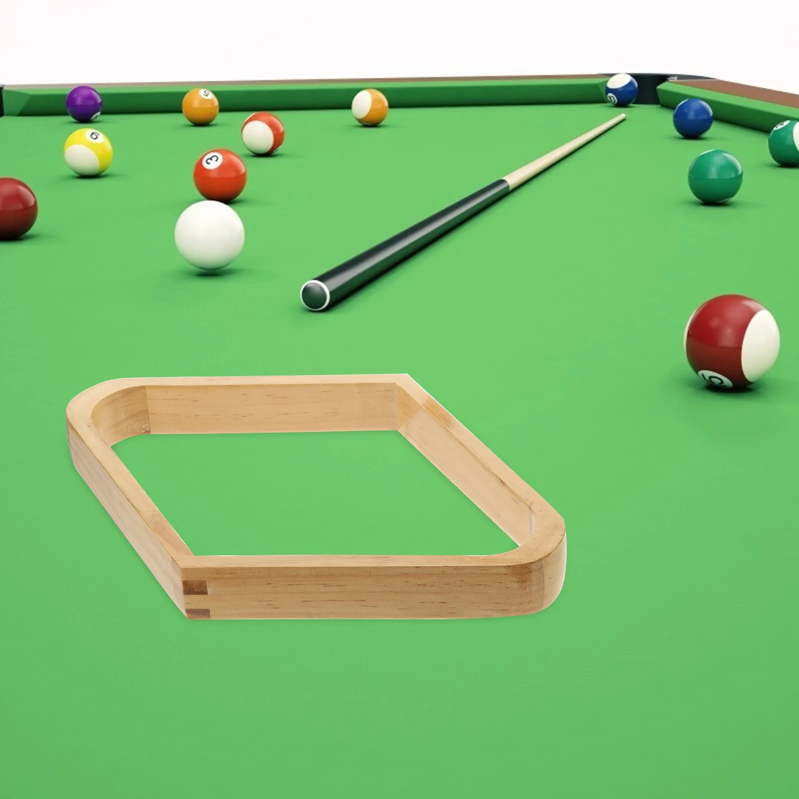 

2Pcs Wooden Billiard Rack for Standard Pool Balls Easy Organize Sturdy Light Smooth Finish Fits Snooker Club