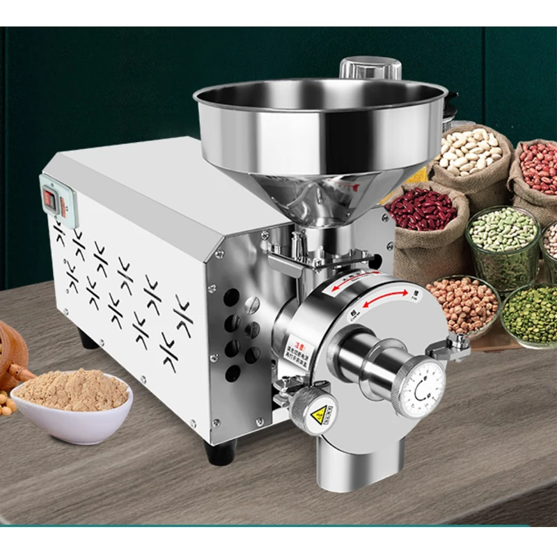 Electric Wheat Flour Mill Rice Grinder Machine for Home Commercial Industrial Grain Mill 10-60KG Capacity