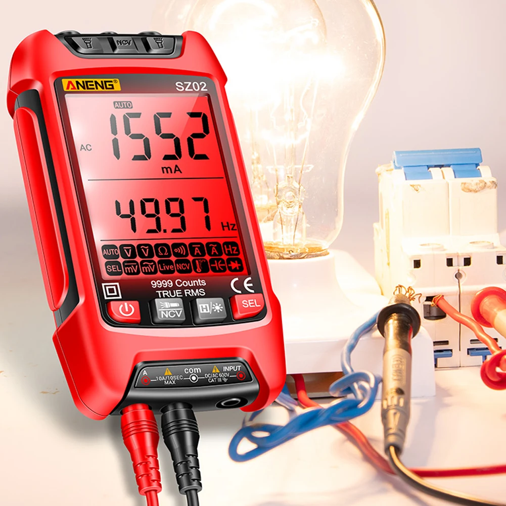 SZ02/SZ01 Professional Digital Multimeter Smart Tester 9999 Counts True RMS Electrical Capacitance Meter Auto Range Multimetres