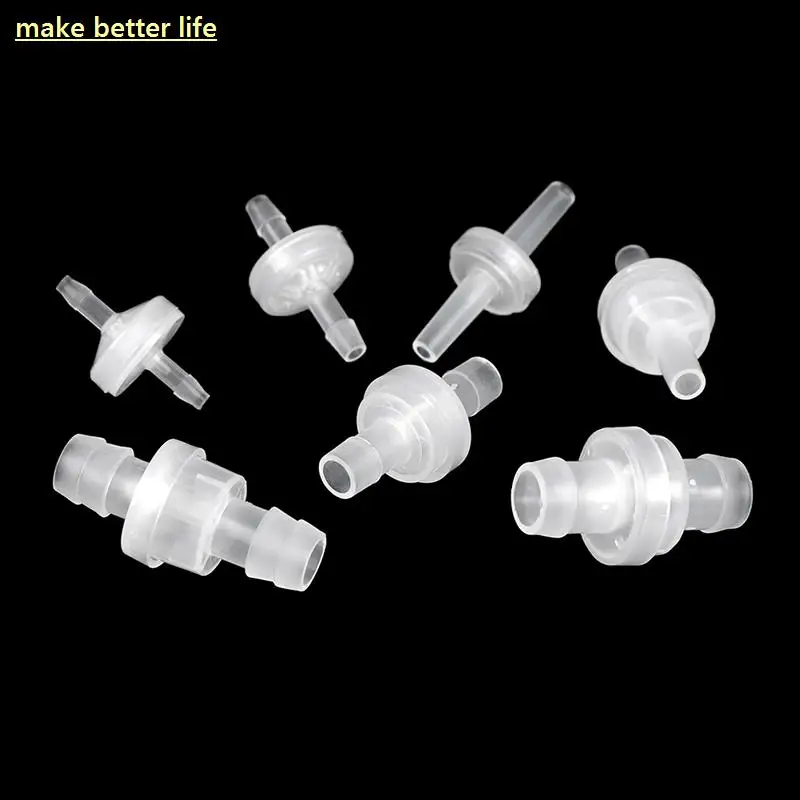 1PC Diameter 3mm 4mm 5mm 6mm 8mm 10mm 12mm Plastic Check Valve One-Way Pagoda Inline Non-Return Gas Liquid Water Fluid Stopper