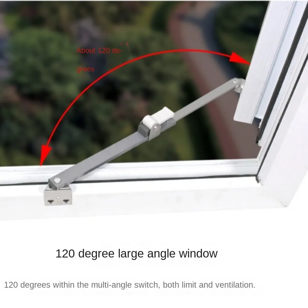Angle Controller Wind Brace Stopper Gusset Fixed Telescopic Window Restrictor Stainless Steel Practical Window Limiter