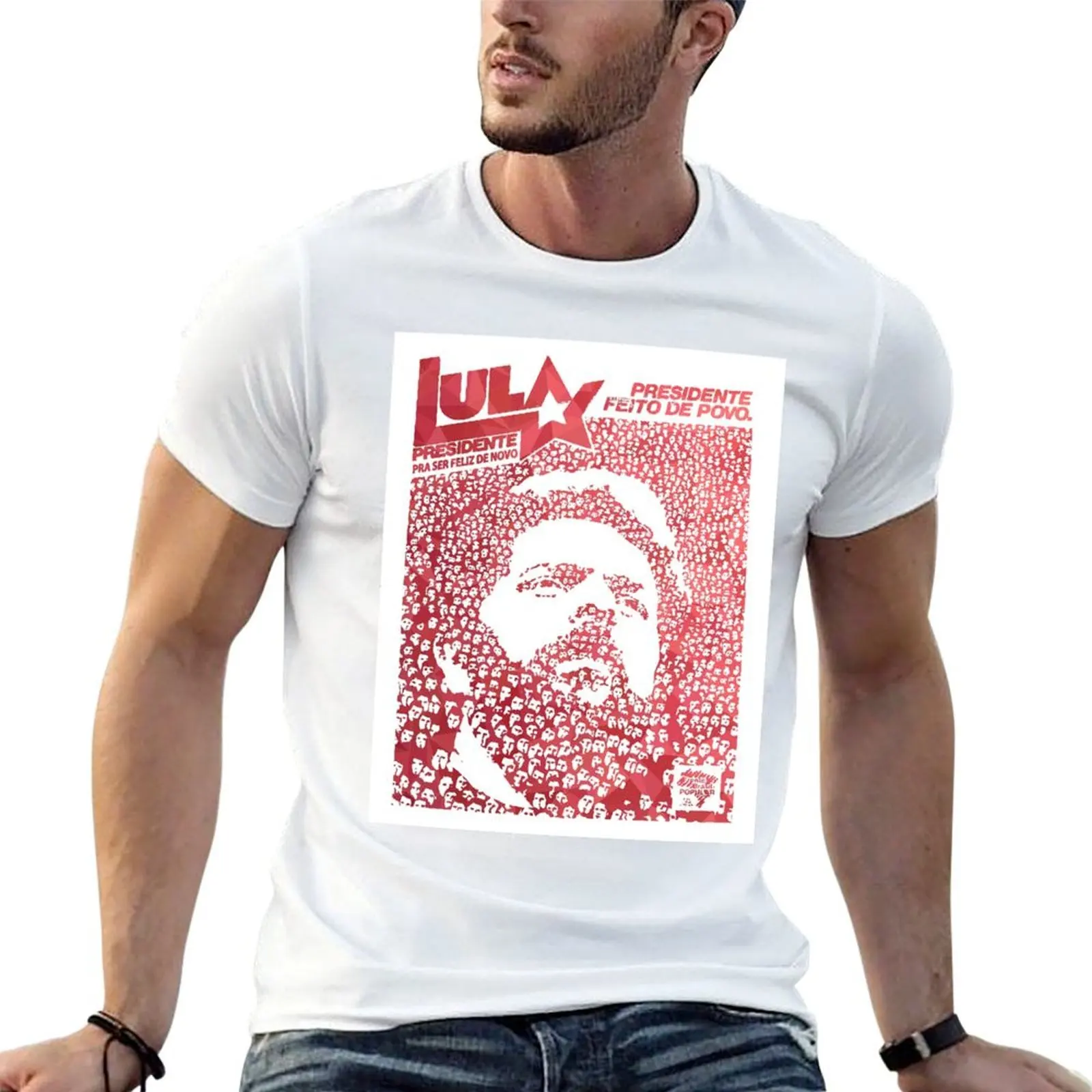 Camiseta Lula President impressa para homem camisetas engraçadas camiseta humor escuro
