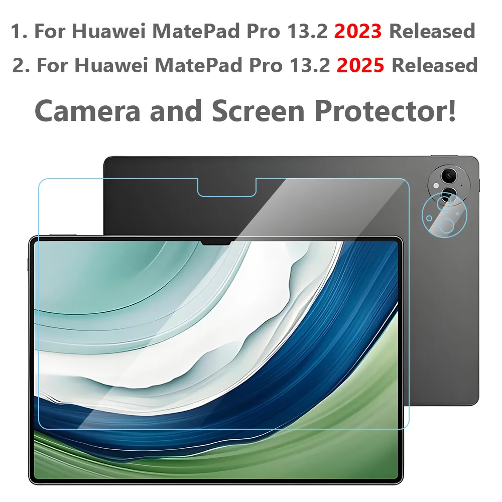 Camera and Screen Protector for HUAWEI MatePad Pro 13.2 2023 2025 Released PCE-W30 PCE-W40 WEB-W00 2.5D 9H Tablet Tempered Glass
