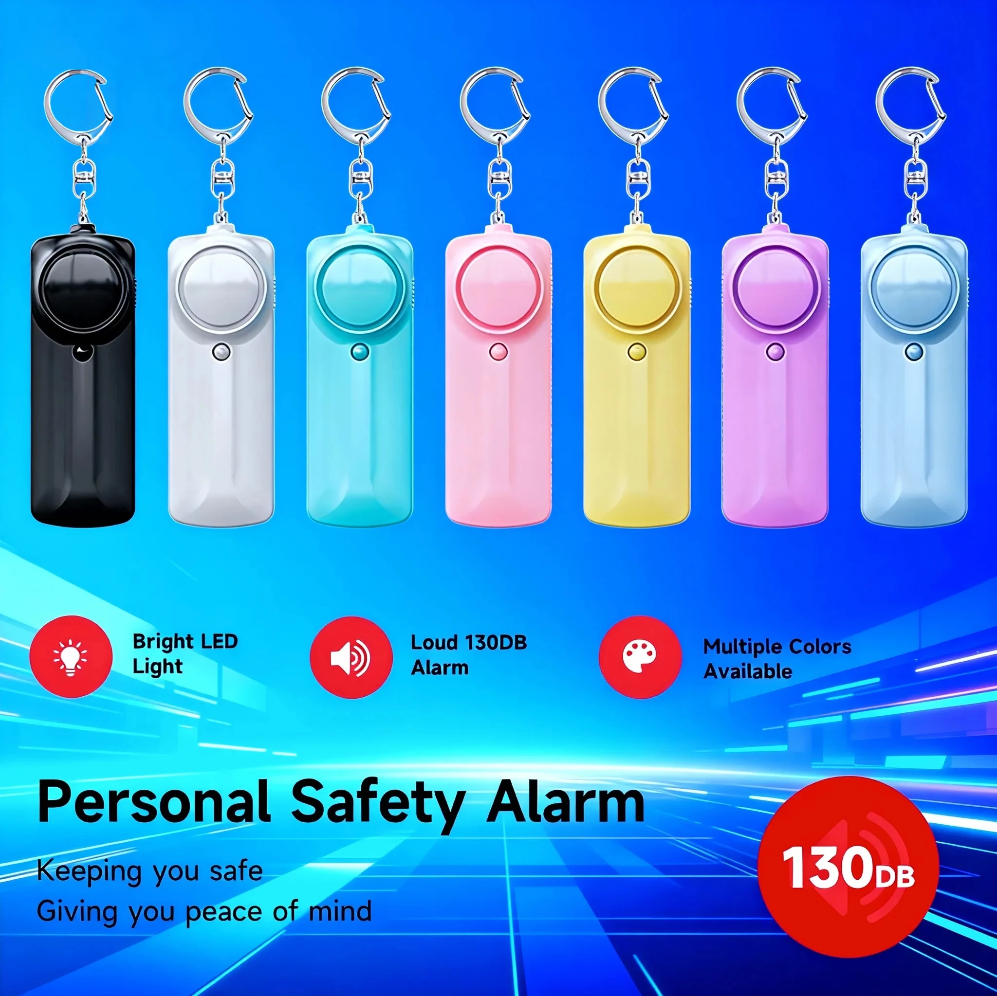 إنذار الأمن الشخصي يخرج جهاز الذئب المضاد للذئب في الهواء الطلق الدفاع عن النفس المحمولة مكالمة الطوارئ أداة الحماية الذاتية 130DB L #6