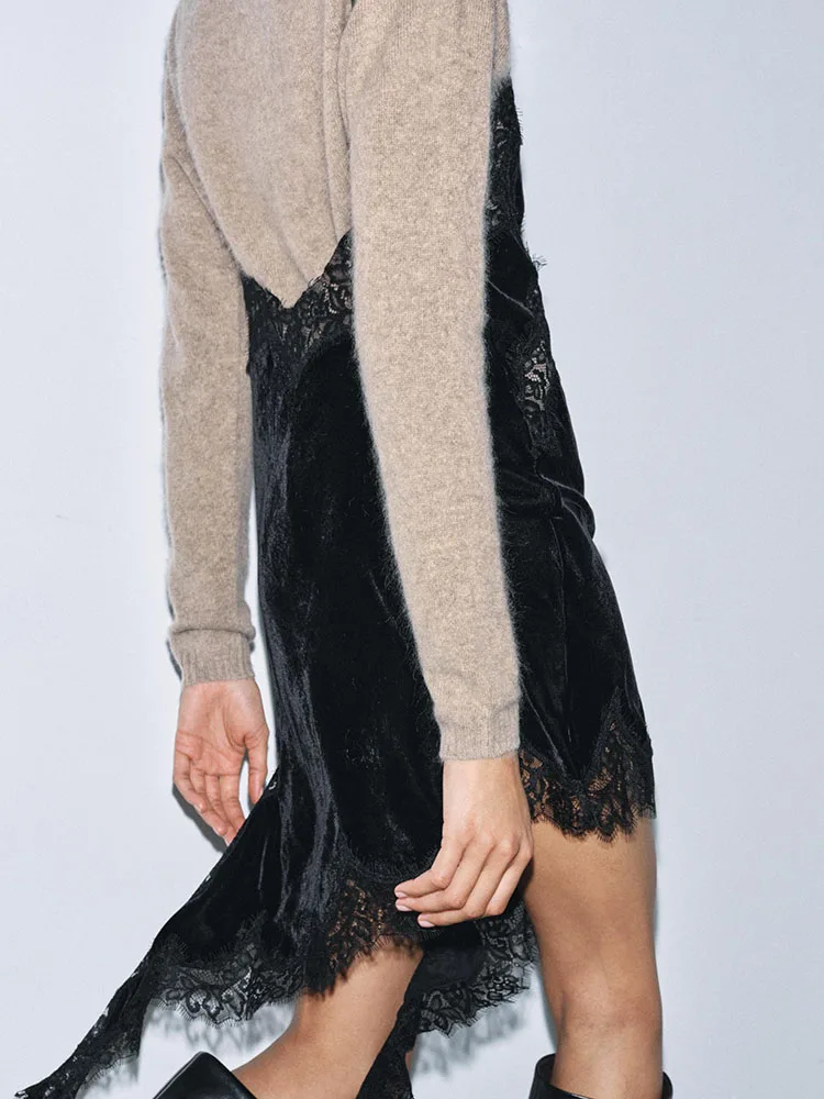 حلوة بسيطة أنيقة الدانتيل الدكتور وصول جديد 2025 الملابس النسائية مثير أناقة ميدي تنورة دون Sves منتصف الخصر