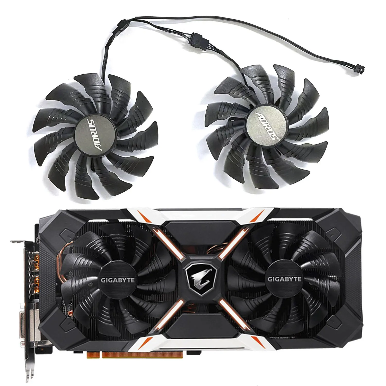 

NEW 95MM 4PIN T129215BU AORUS GTX 1060 GPU Fan，For GIGABYTE AORUS GTX 1060 Xtreme Edition 6G 9Gbps Video Card Cooling Fan