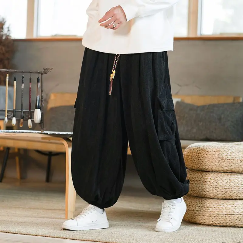 

Loose Casual Pants Wide Leg Harlan Lantern Pants Unisex Spring High Waist Comfortable Loose Fit Youthful Energy Straight Leg