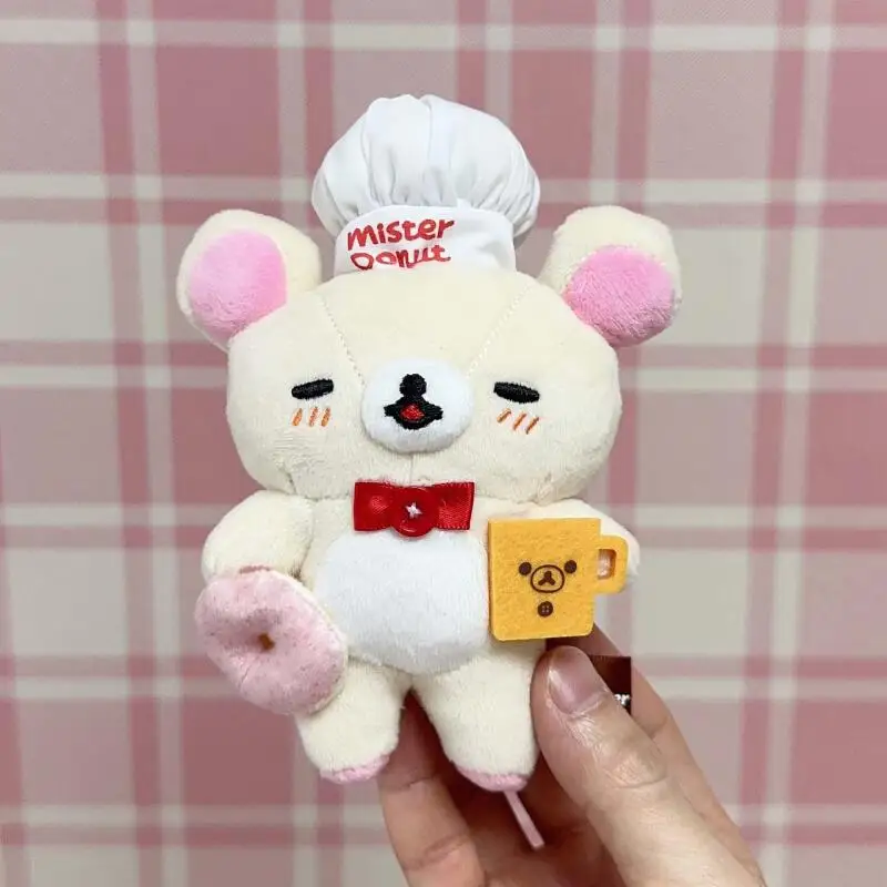 

Japanese Rilakkuma Jk Colleges Universities Dress Up Sweet Donut Chef Serie Plush Keychain Couple Backpack Zipper Decoration Toy