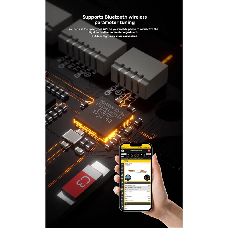 VO-Für RC FPV Drone TAKER F745 BT 8Bit 60A FPV Stack 60A 4-In-1 ESC mit Dual Gyroskop 512 MB Black Box 30,5X30,5 Mm