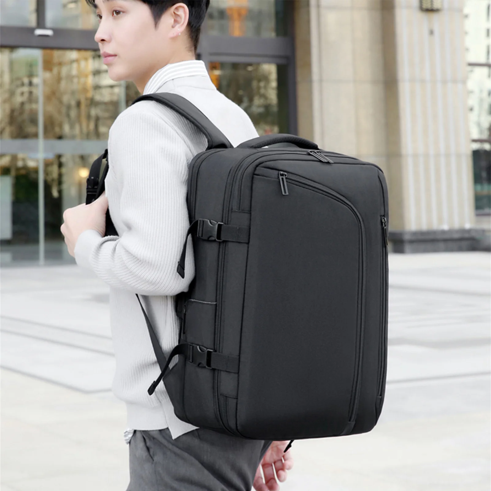 

Рюкзак с возможностью расширения от 36 до 55 л, большой емкости для сухого и влажного отделения, вакуумный компрессионный рюкзак для деловых поездок