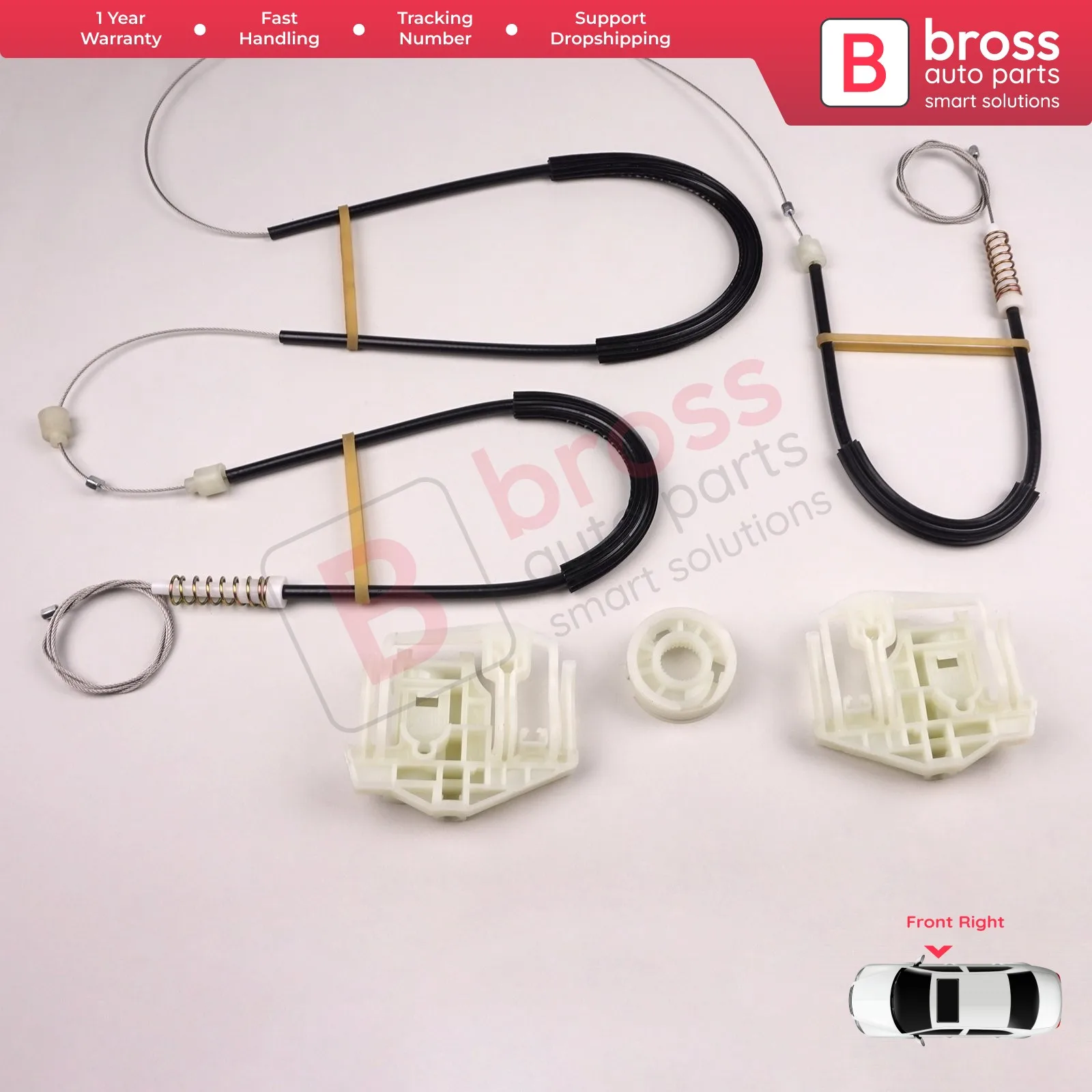 Bross Tự Động Phần BWR664 Điện Cửa Sổ Điện Điều Chỉnh Bộ Dụng Cụ Sửa Chữa Trước Bên Phải Cửa Cho Xe BMW X3 E83 2003-2010 sản Xuất Tại Thổ Nhĩ Kỳ