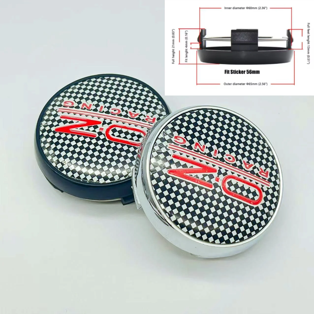 

65MM OD Cap Black Silver 1Set/4PCS For Rims OZ Logo Wheel Center Cap Sport Car Wheel Cover Hub caps