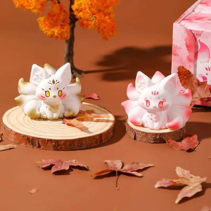 1Pcs Nine Tailed Fox Car Ornaments Resin Handicrafts Desktop Decoration Cute Figurines Home Crafts Gifts