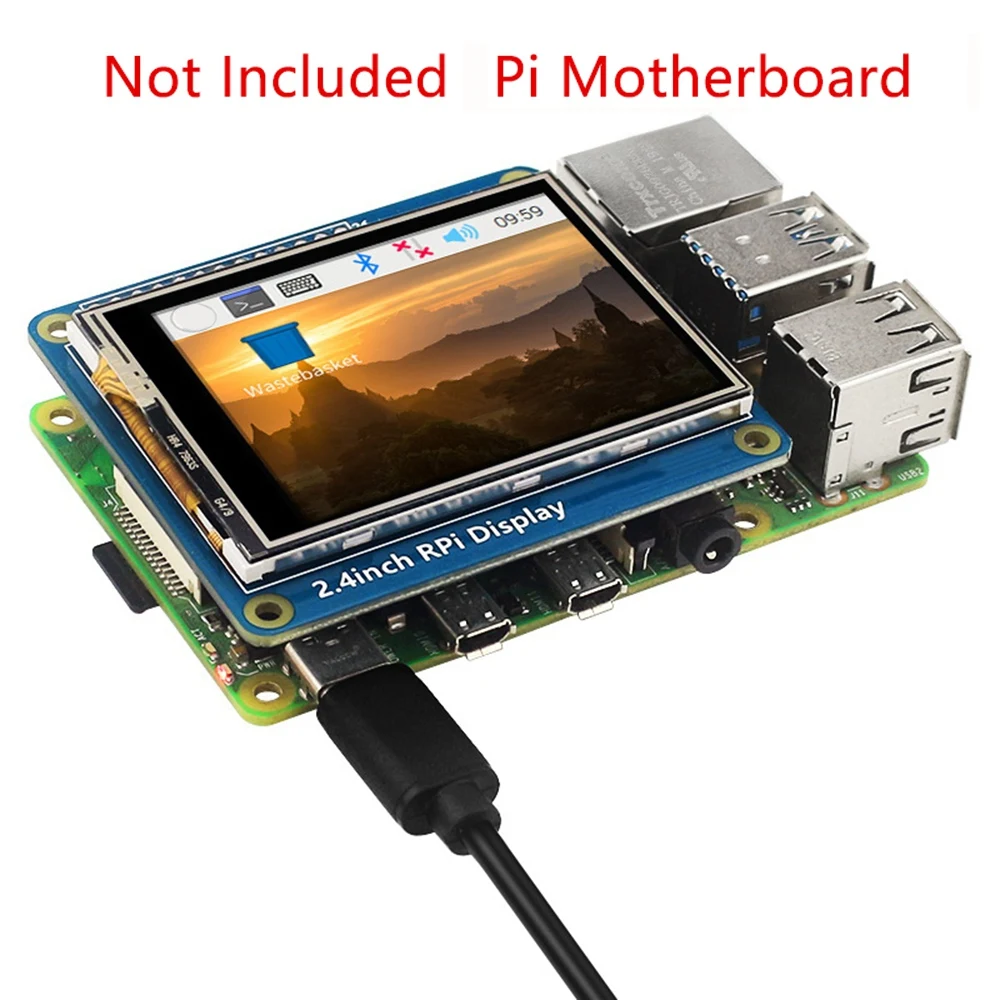 2.4 Inch Touch Screen Display for Raspberry Pi 4B/3B+/3B/3A+/ Zero W LCD Touch Screen 320X240 Display for Raspberry Pi