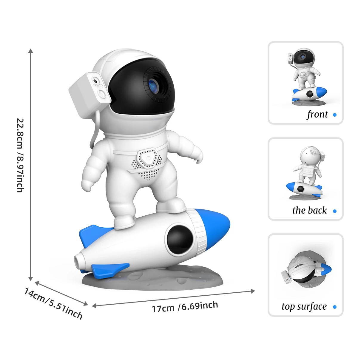 Projecteur d\'AstronsomStar de Fusée Réglable à 360 °, Projecteur de Nébuleuse avec 13 /05/2019 de Film Uniques, Veilleuse avec 10 Cols, 1 Pièce