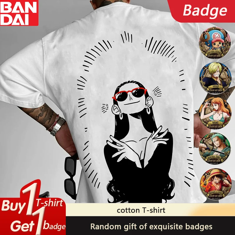 

ONE PIECE Peripheral Summer Comfortable Short Sleeve T-Shirt 2025 Anime Men's and Women's Fashion Cotton T-Shirt