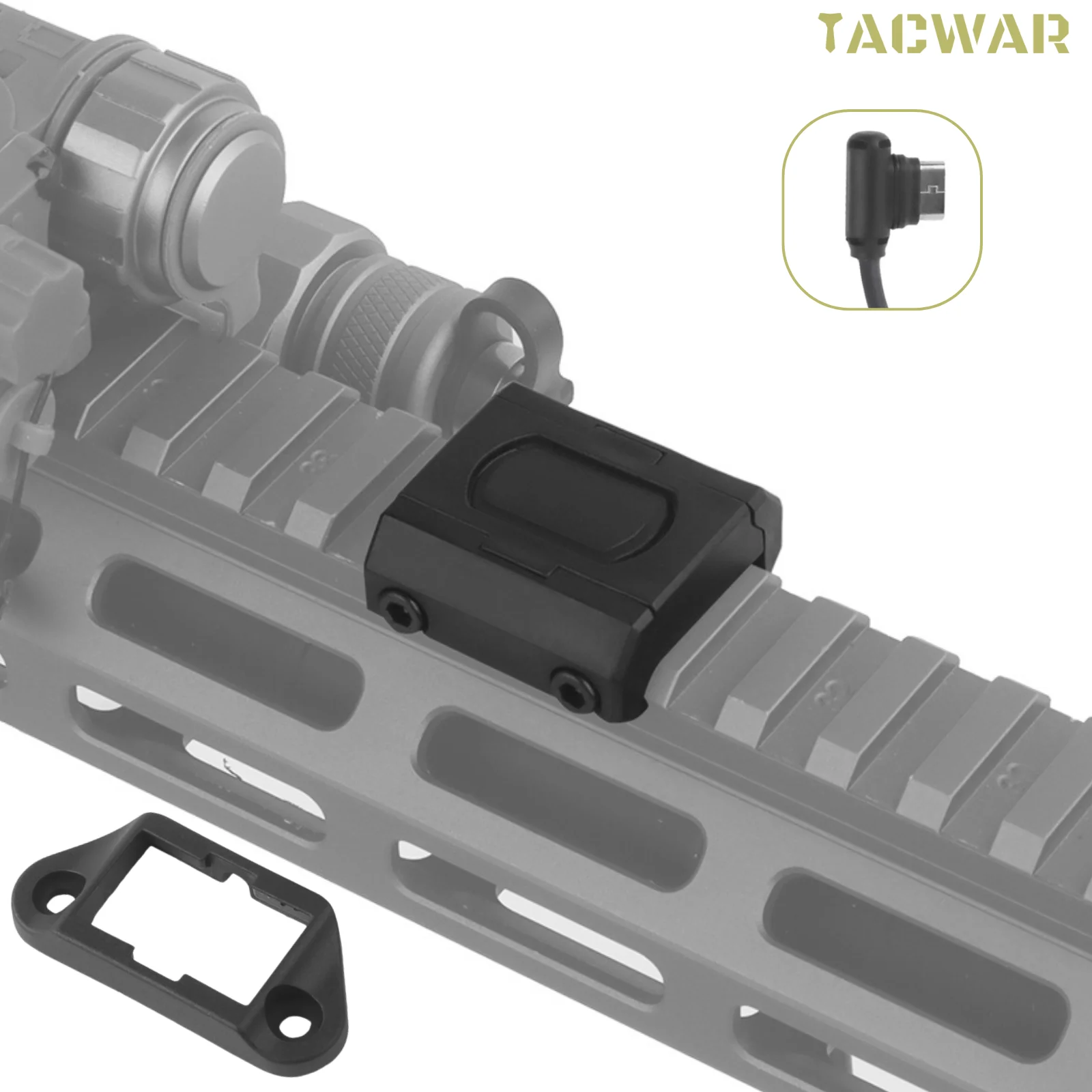 Tactical MOD Wire Switch USB-C, Recon Light Lightweight TYPE-C Pressure Switch Compatible with USB-C Flashlight Tail Cap