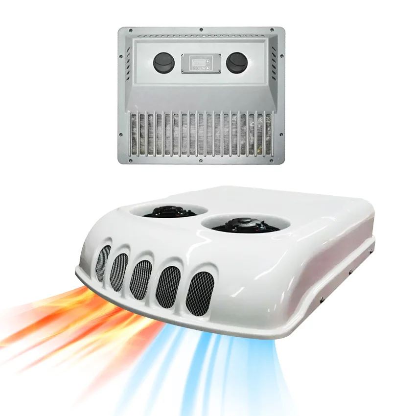Aire Acondicionado de Techo de 12V/24V con Alimentación CC, Sistemas de Calefacción y Refrigeración de 12 Voltios/24 Voltios para Camiones/Autobuses/Caravanas/Vehículos Eléctricos