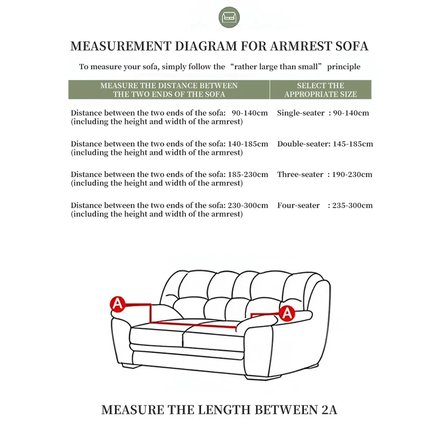 1 PC Jacquard Sofa Cover with Skirt Splash can be easily removed Couch Cover Protector of Bench with Armrest