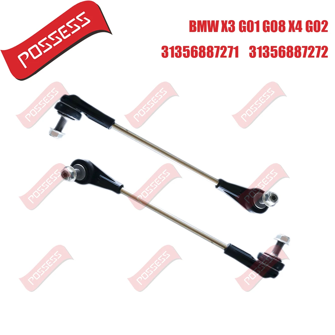 

A Pair of Front Axle Sway Bar End Stabilizer Link Ball Joint For BMW X3 G01 G08 X4 G02 2017-/,OE 31356887271 31356887272