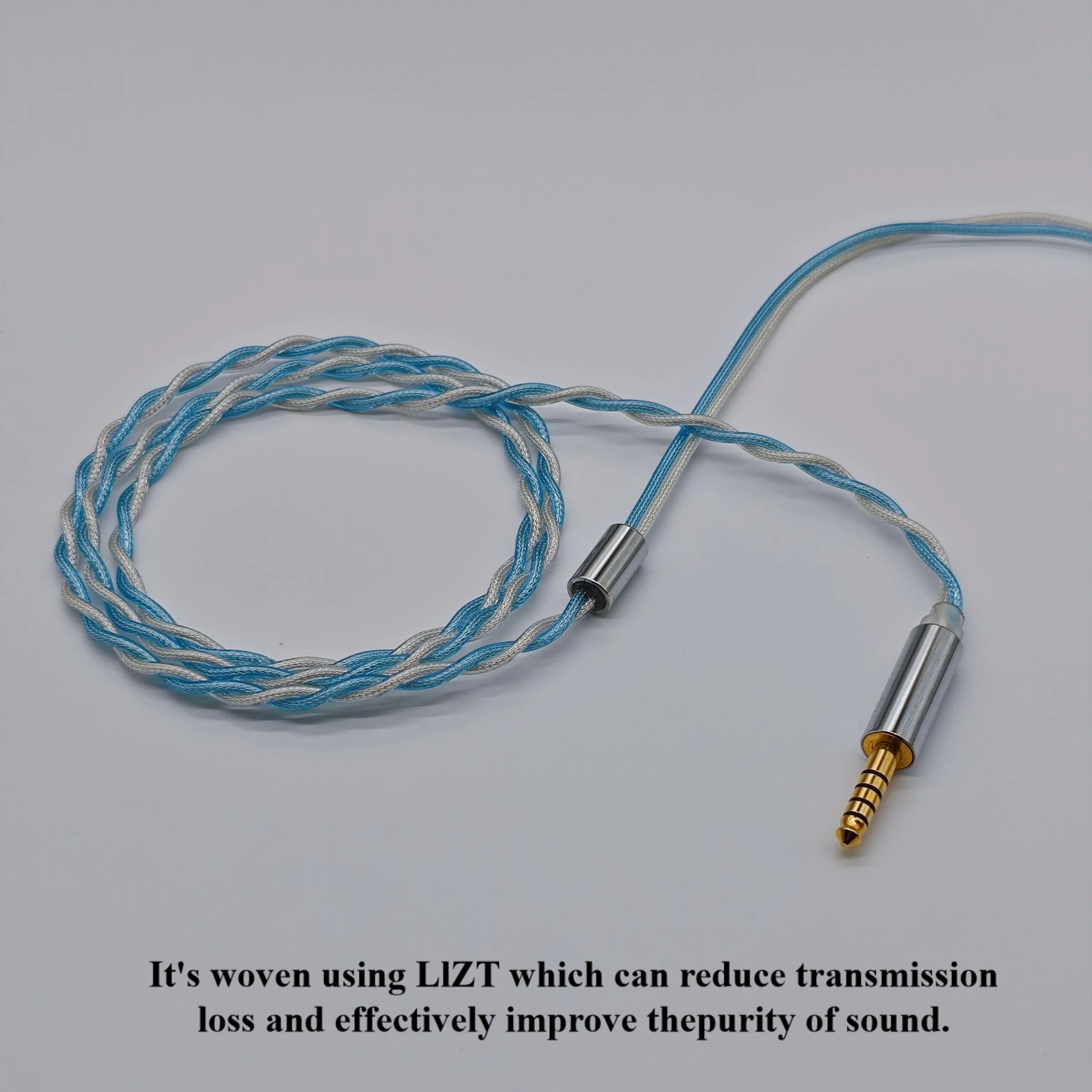 Kz 2 Core Oortelefoon Kabel Hoge Zuiverheid Verzilverde Upgrade Hoofdtelefoon Kabel 3.5 Mm Stekker Voor Ast Zs10pro Zas As16 Zax Asx Zsx 2.5