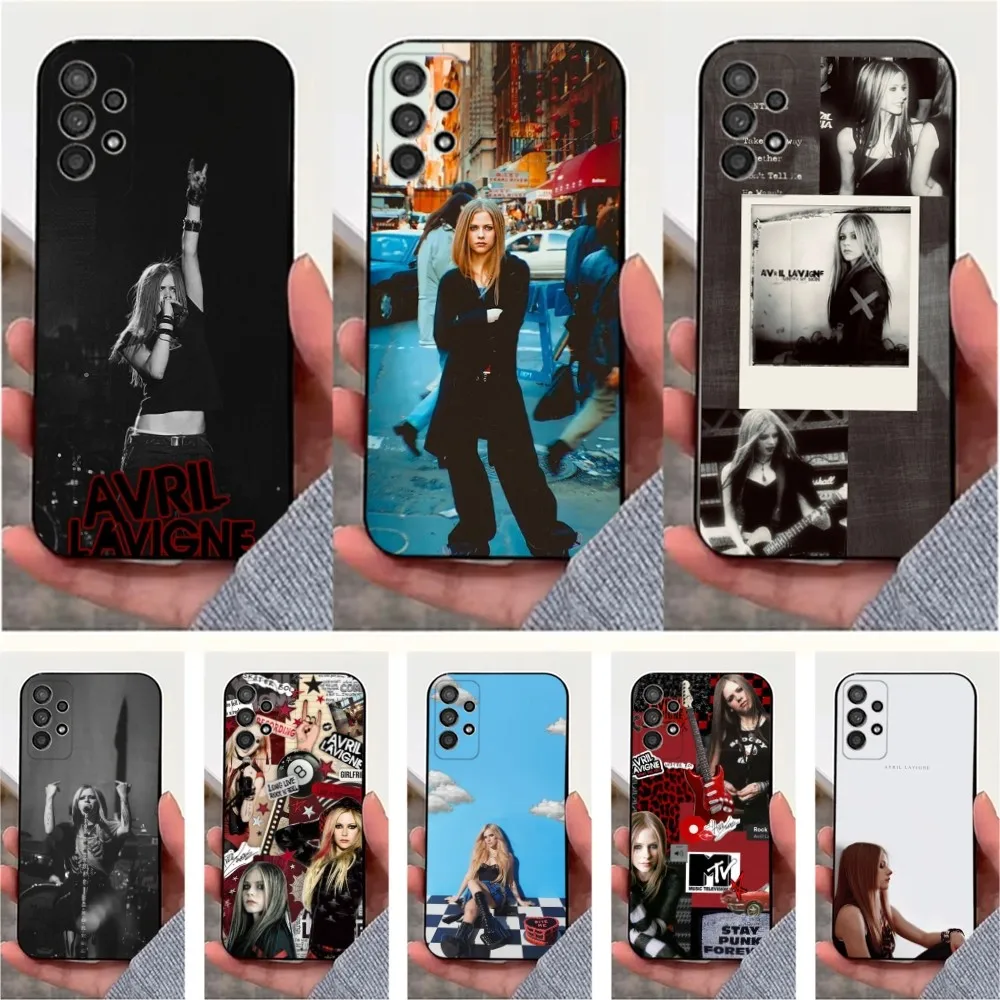 A-Avril Singer L-Lavignes Phone Case For Samsung S25,S24,S23,S22,S20,S21,S10,Ultra,Plus,Lite,FE,Soft Silicone Black Cover