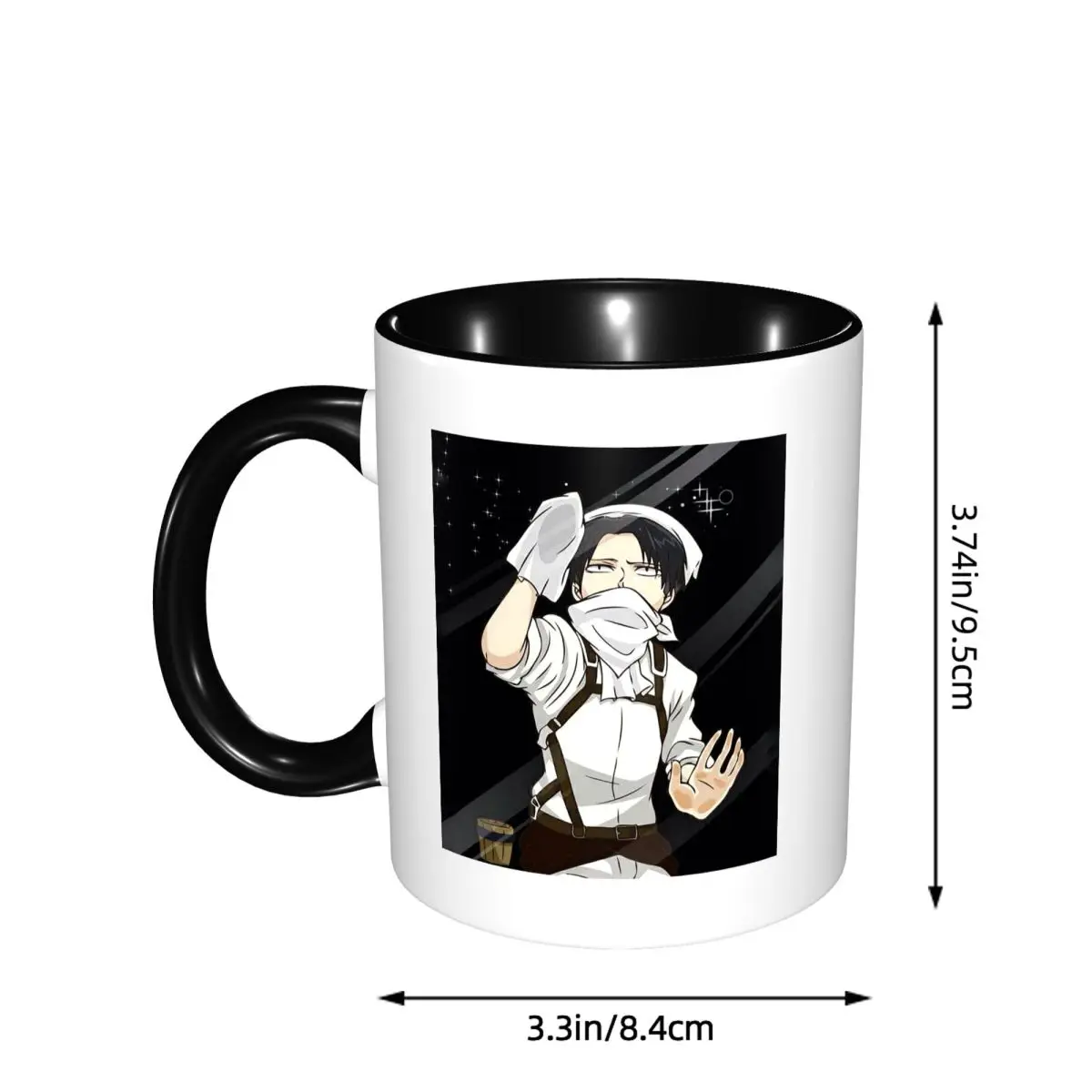 Levi Ackerman Attack On Titan Mug Funny Ceramic Coffee Cups Tea Mugs Milk Cup Drinkware Gift for Woman Man