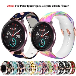 20mm Silicone Printed Strap Wristband For Polar Pacer/Ignite 3/Ignite 2/Unite Bracelet Band For COROS APEX 42mm APEX 2 PACE 2