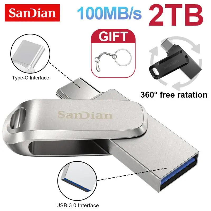 Mini USB Flash Drive 2TB 512GB 256GB 128GB USB 3.0 Pen Drive Flash Memory U Stick High Speed Memorias USB Pendrive Flash U Disk