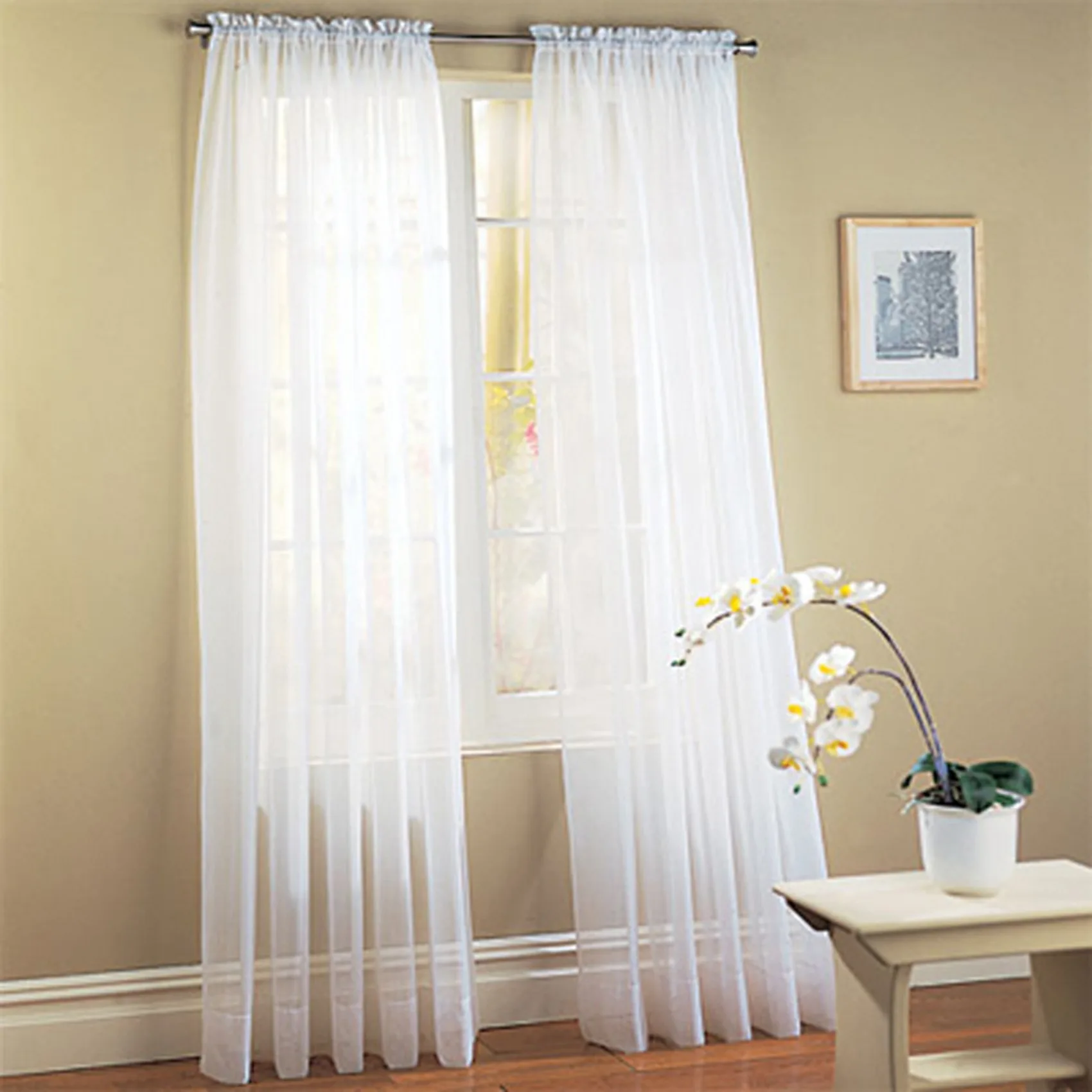 A02M-4Pcs Outdoor Curtain For Patio Detachable For Easy Hanging Waterproof Gauze Curtain For Porch Garden Gazebo(1.9X1.5M)