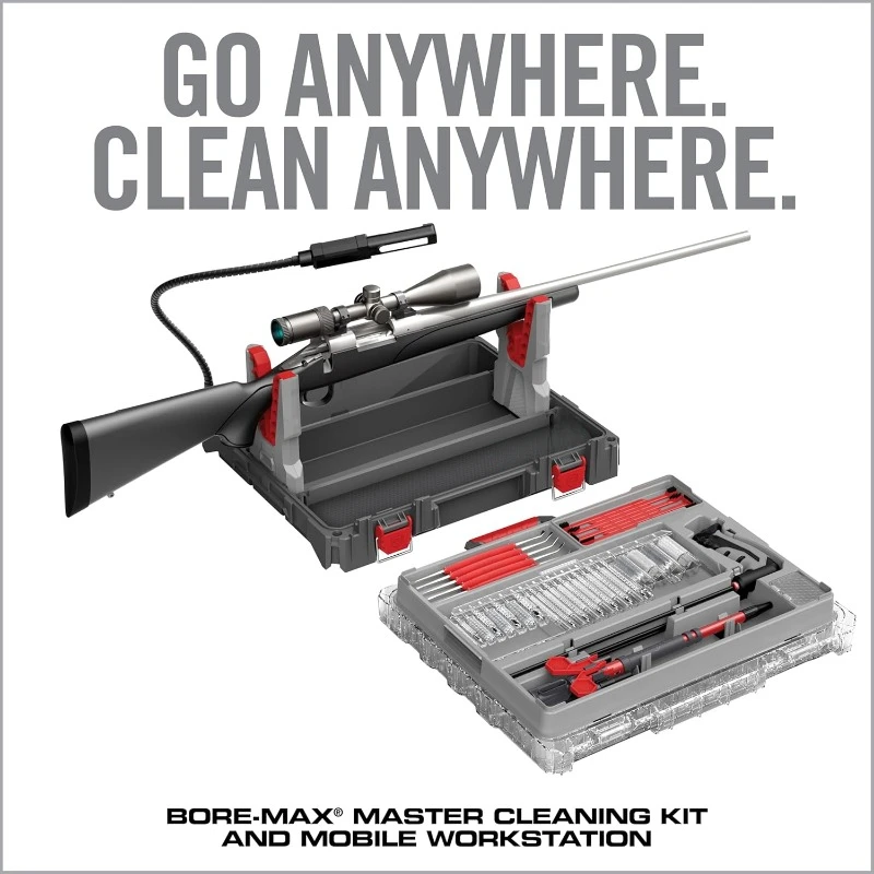 Bore-Max Master Cleaning Kit & Mobile Workstation -Steel Picks, Gun Mat Work Light，home.