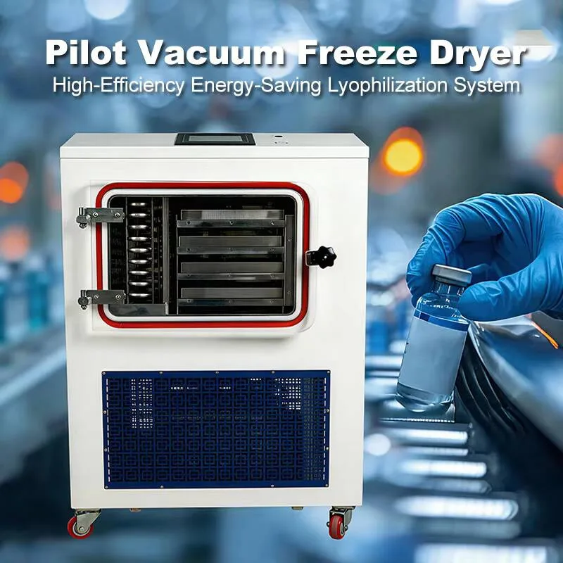 High Efficiency Pilot Vacuum Freeze Dryer Herbal Extract Biological Product Export Auto Stoppering For Biologic