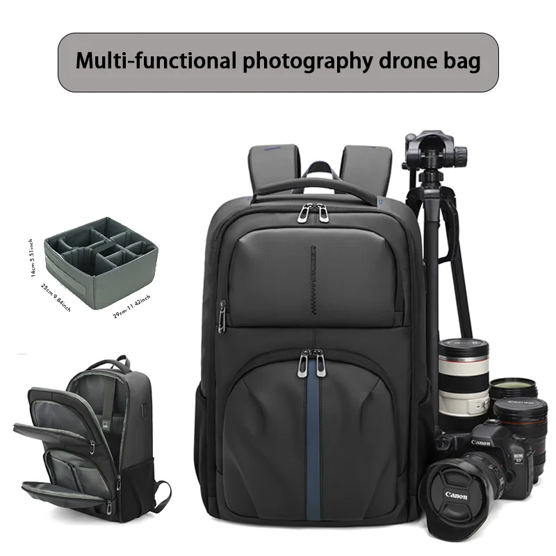 Large-Capacity Waterproof USB Charging Backpack Multi-Functional Travel Bag for Outdoor Fashionable Camera Drone Charging