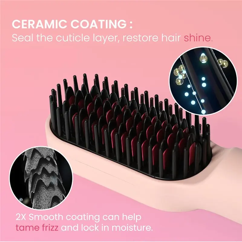 B15C Hair Dryer Brush Multifunctional Hot Air Dryer Styler Volumizer Pro Hair Straightener Curler Blow Dryer Brush Hair Care