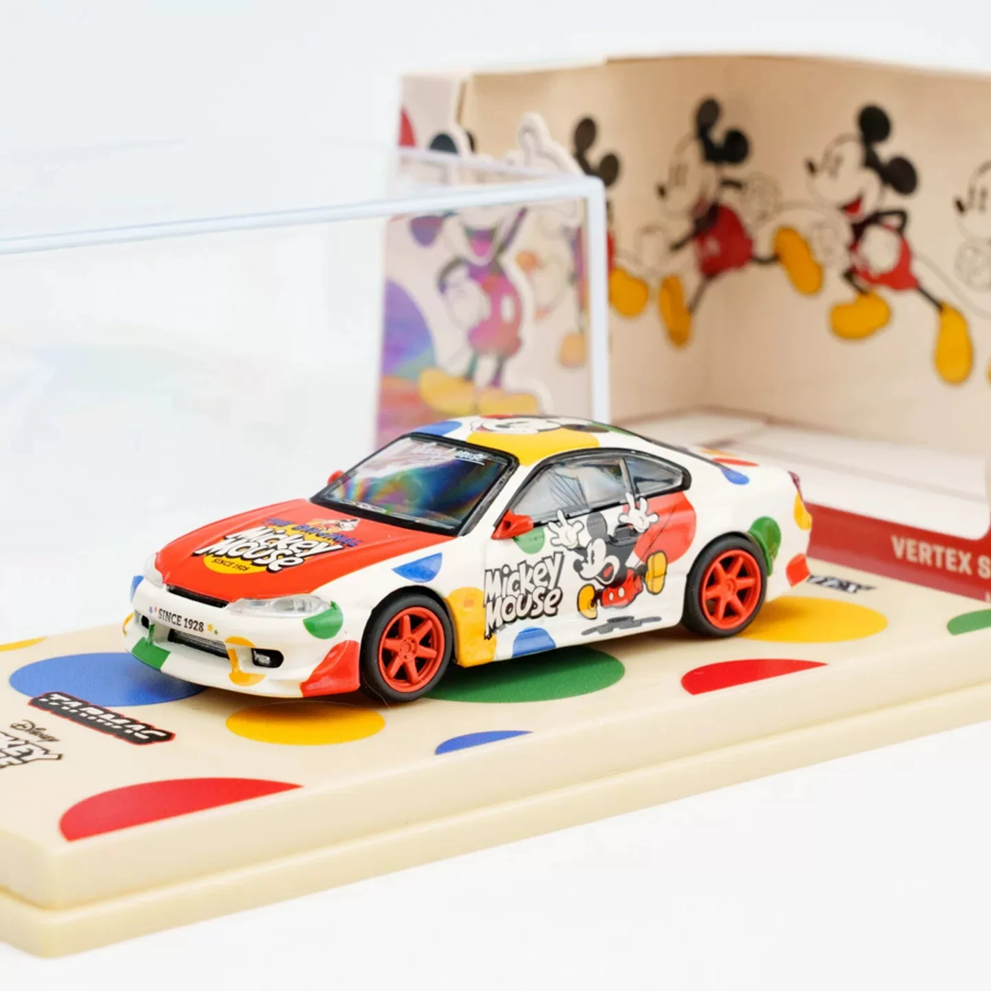Tarmac Works 1:64 APA XPO FOSHAN VERTEX Silvia S14 Hello Kitty Pink Chrome Diecast Auto Model Collectie Speelgoed TW