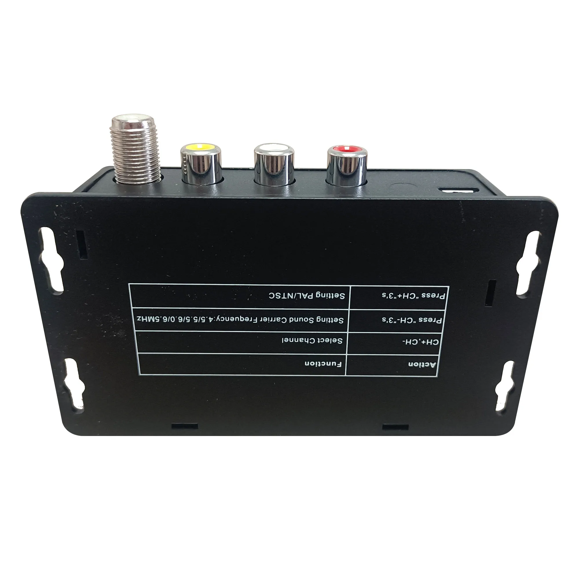 Modulador analógico AV para RF de canal único, programas autoprodutados, misturador de inserção, frequência analógica de TV via cabo ajustável