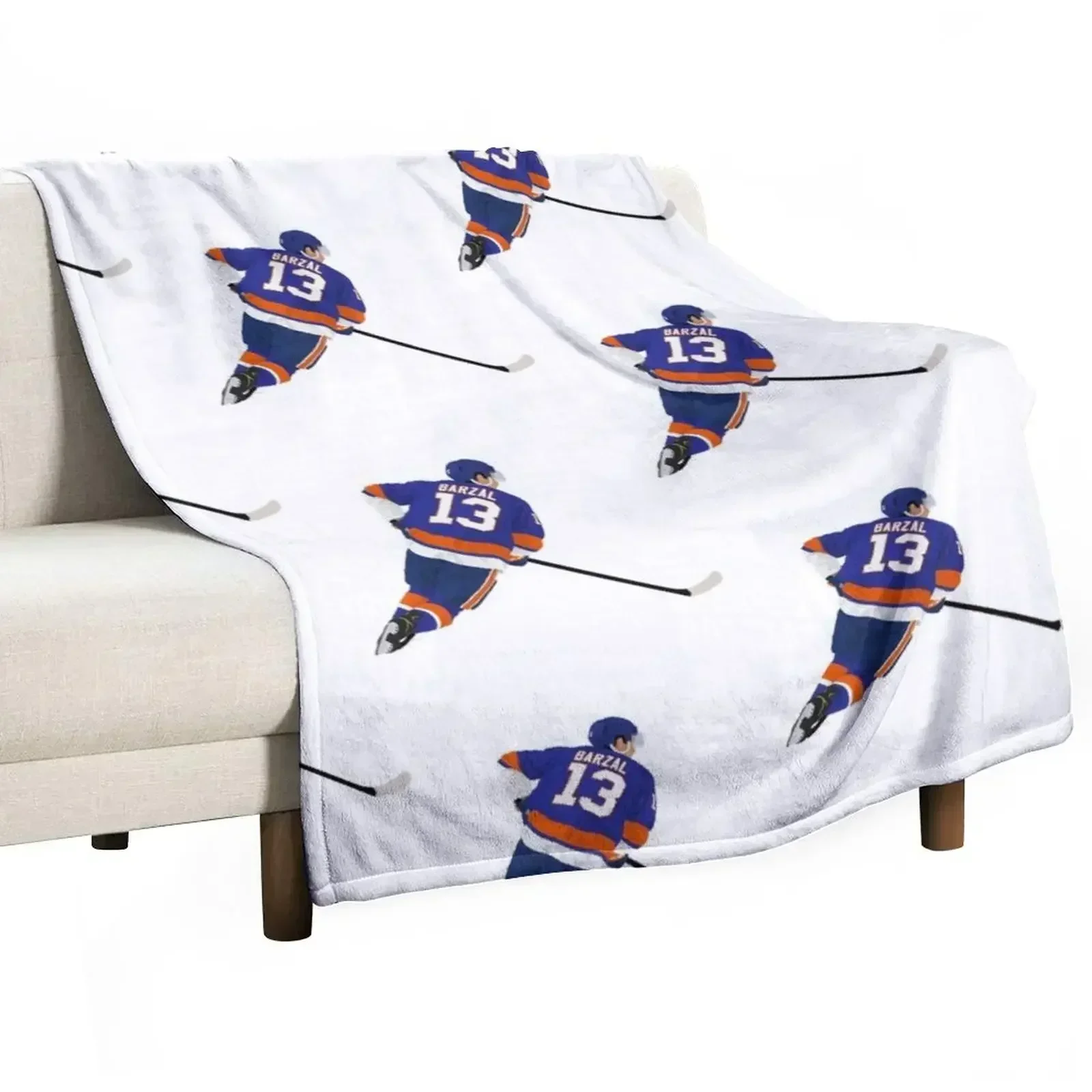 

Mathew Barzal Throw Blanket Soft Sherpa Fleece Warm Blanket for Winter