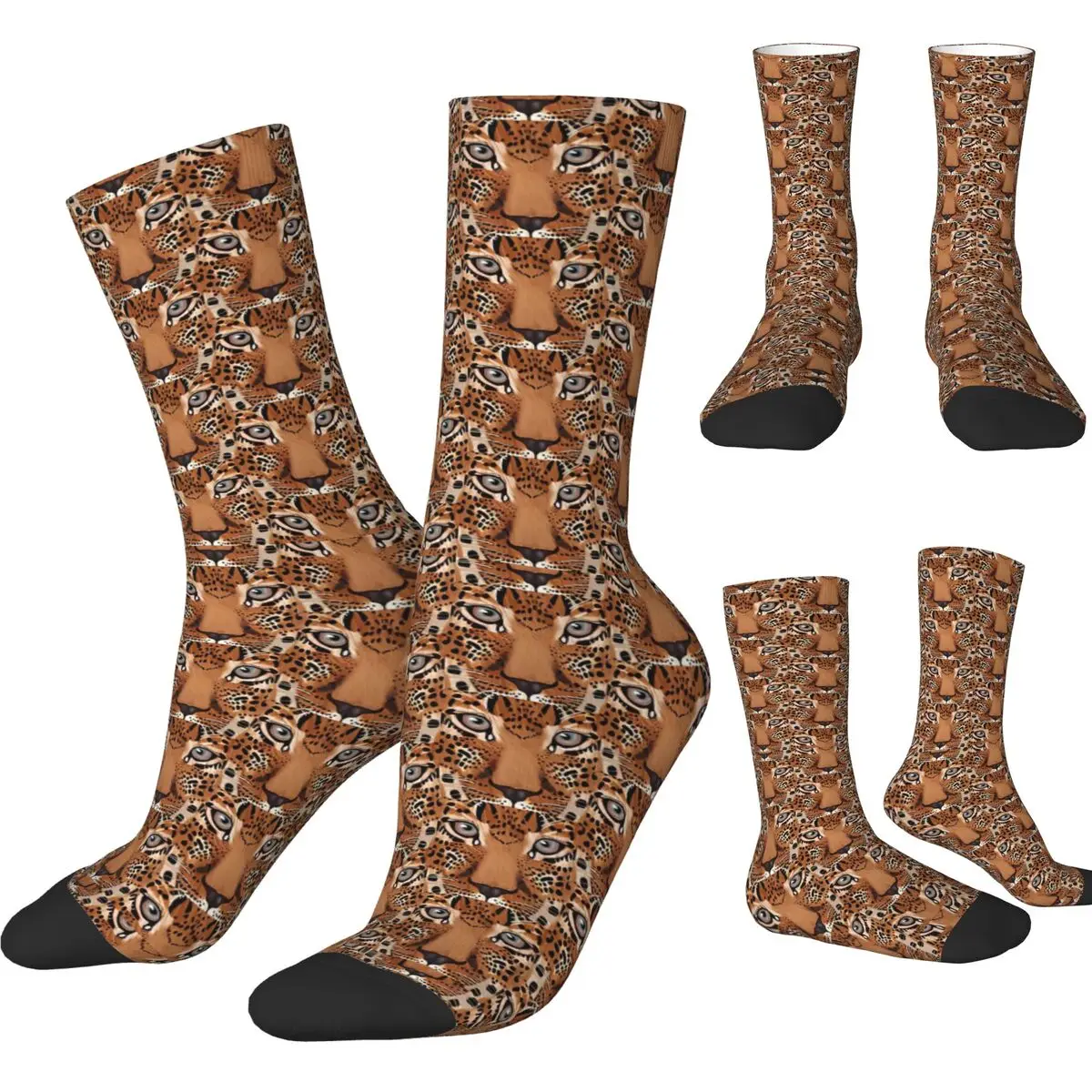 Leopard Animal Face Socks Autumn Stockings Gothic Women Men High Quality Socks Printed Cycling Anti Slip Socks