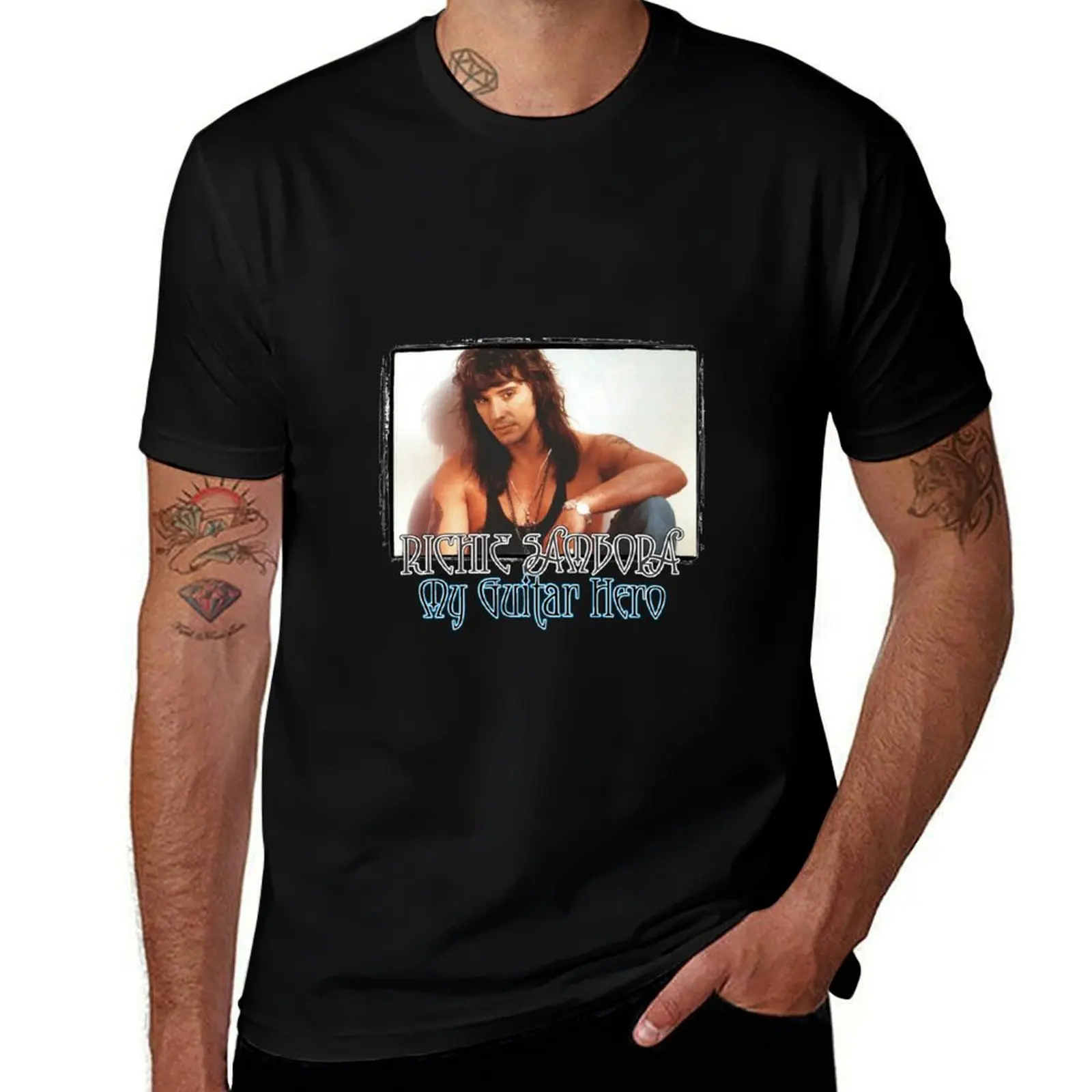 

Richie Sambora My Guitar Hero Tee Shirt T-Shirt Breathable Mesh Panel T-Shirt